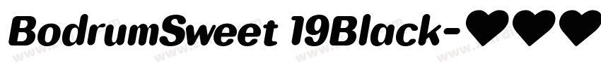 BodrumSweet 19Black字体转换